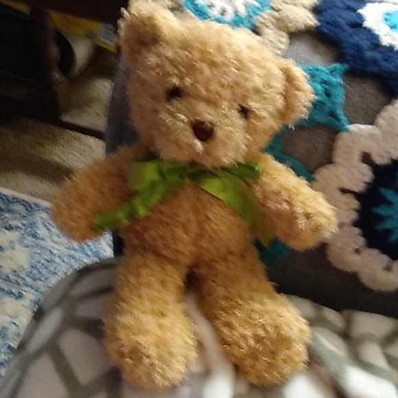 New Teddy Bear With Green 💚 Bow - Picture 4 of 4